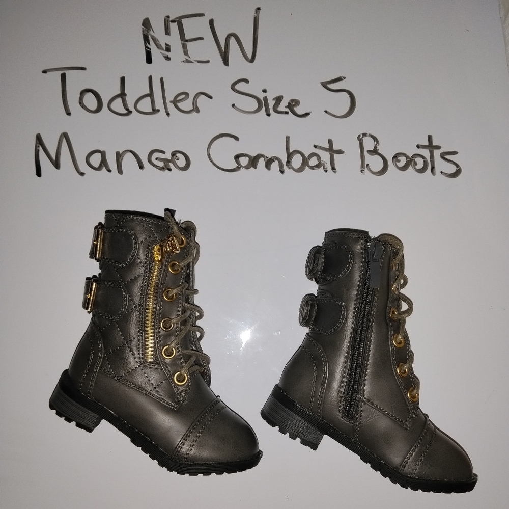 Toddler Combat Boots Size 5